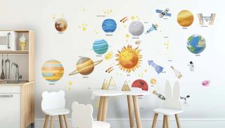 Stenska nalepka planeti v vesolju