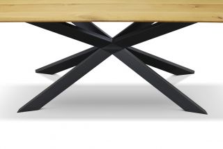 Masivna miza 160x90 kovinske noge