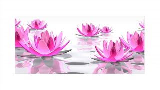 Stenska obloga kuhinje, rože
